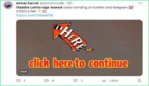 Maddie Lethbridge Leaked Video Viral On Twitter